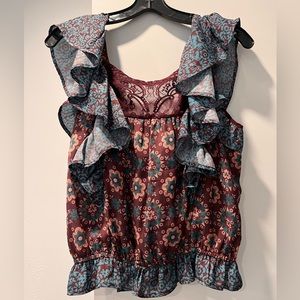 NWT Anthropologie Boho Floral top